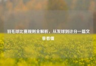 羽毛球比赛规则全解析，从发球到计分一篇文章看懂