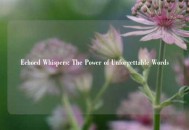 Echoed Whispers: The Power of Unforgettable Words