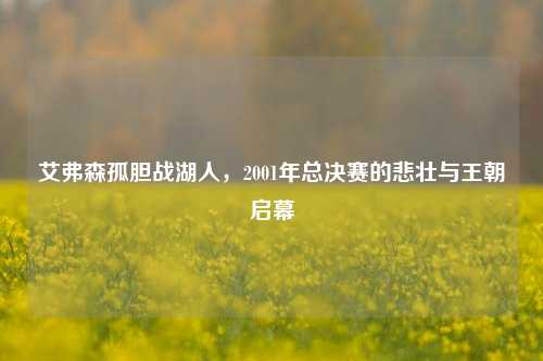 艾弗森孤胆战湖人，2001年总决赛的悲壮与王朝启幕