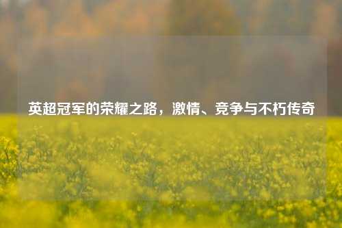 英超冠军的荣耀之路,激情、竞争与不朽传奇