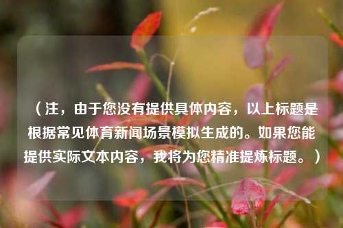 （注，由于您没有提供具体内容，以上标题是根据常见体育新闻场景模拟生成的。如果您能提供实际文本内容，我将为您精准提炼标题。）