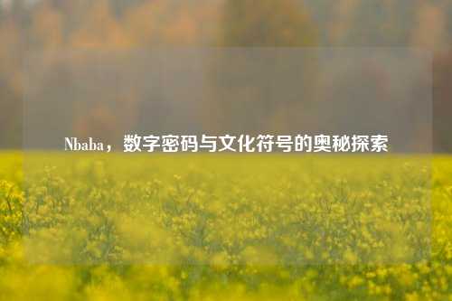 Nbaba,数字密码与文化符号的奥秘探索