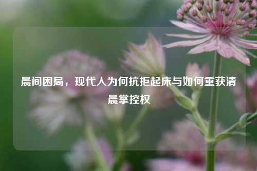 晨间困局,现代人为何抗拒起床与如何重获清晨掌控权
