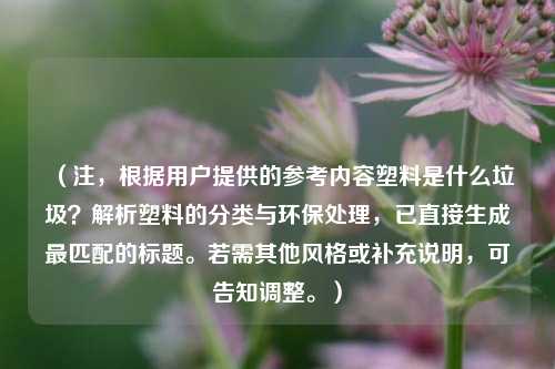(注,根据用户提供的参考内容塑料是什么垃圾?解析塑料的分类与环保处理,已直接生成最匹配的标题。若需其他风格或补充说明,可告知调整。)