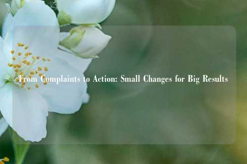 From Complaints to Action: Small Changes for Big Results