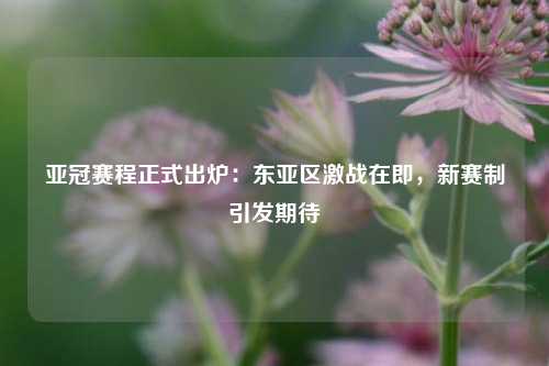 亚冠赛程正式出炉：东亚区激战在即，新赛制引发期待