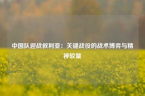 中国队迎战叙利亚:关键战役的战术博弈与精神较量