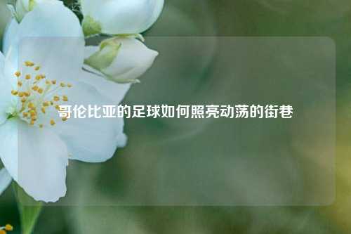 哥伦比亚的足球如何照亮动荡的街巷